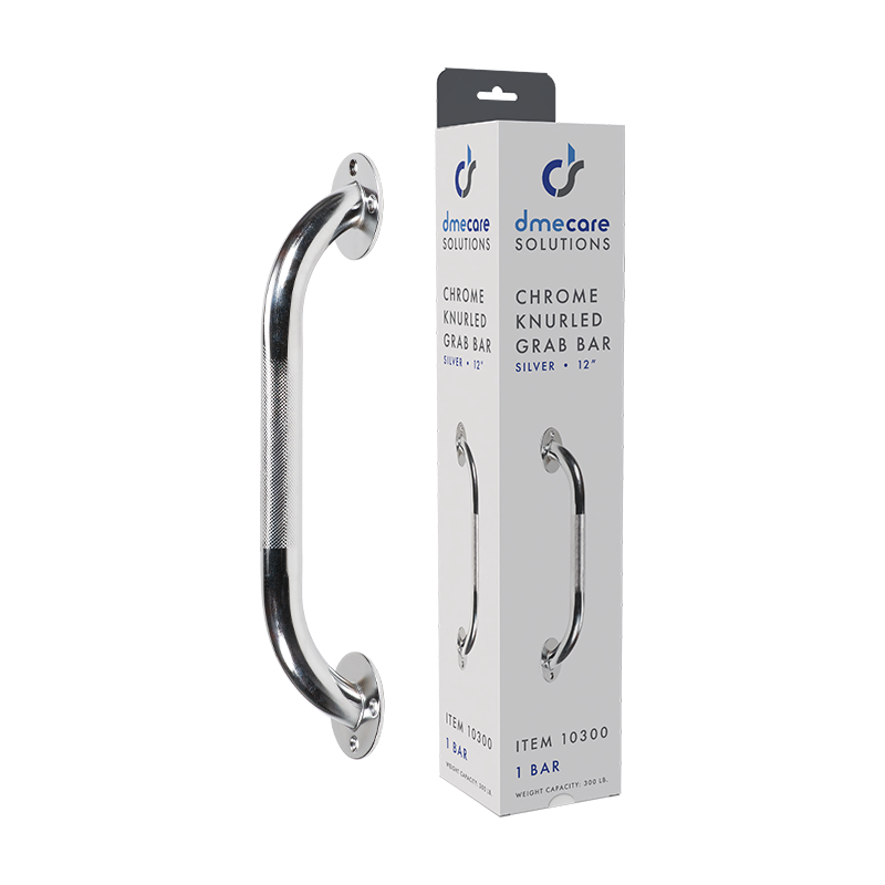 Dynarex Bari+Max Chrome Knurled Grab Bar