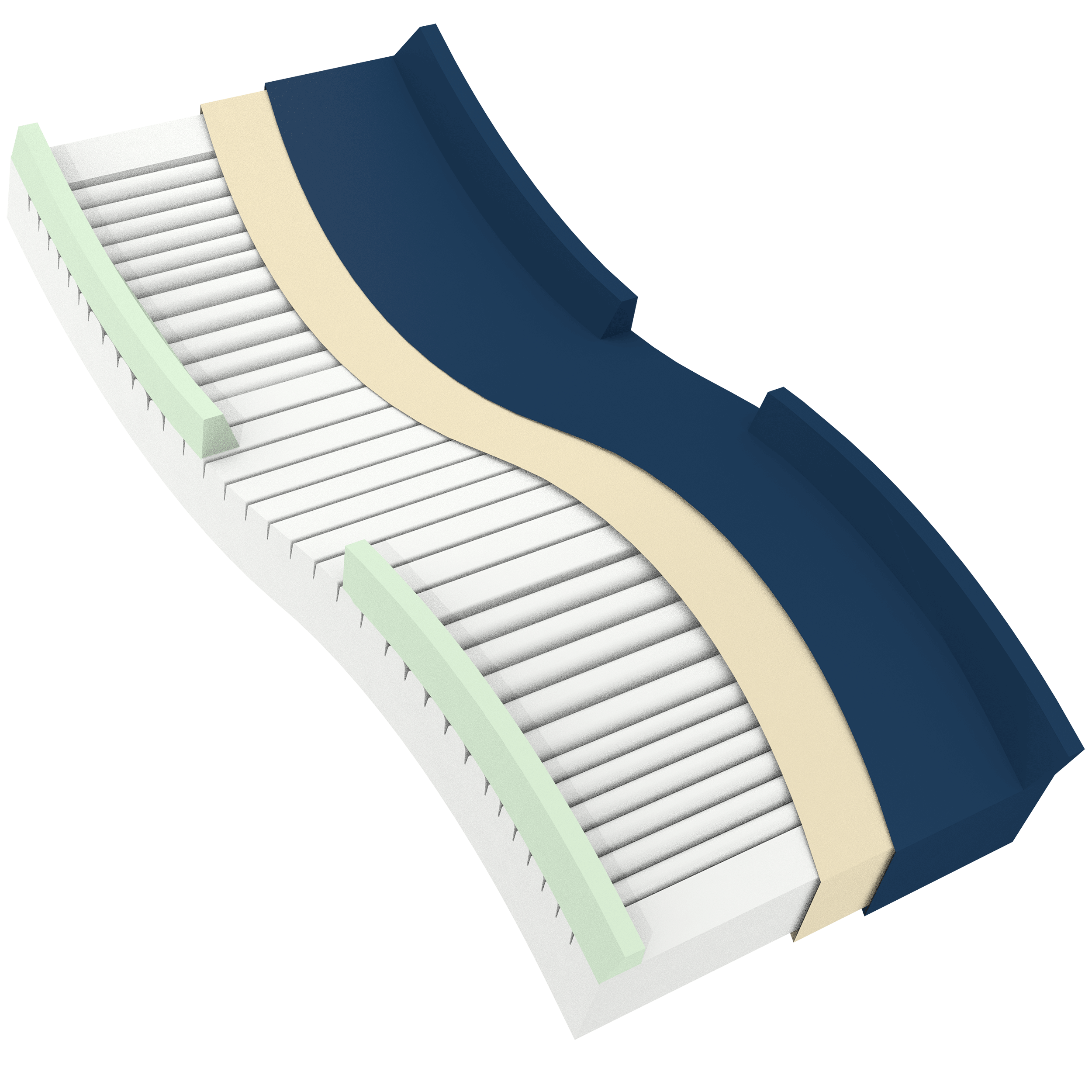 Dynarex Bari+Max DynaRest Multizone Foam Mattress w/ perimeter