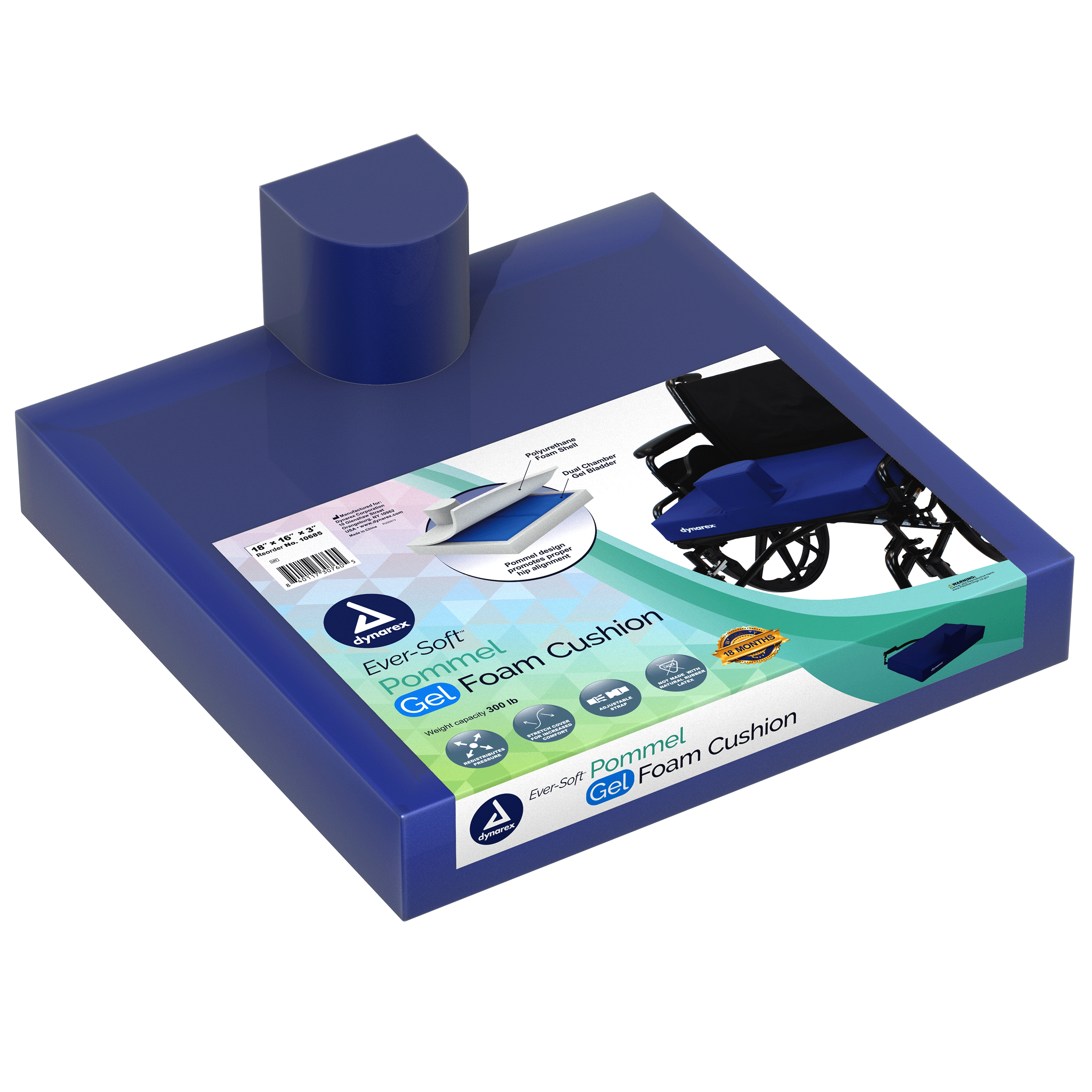 Dynarex Bari+Max Ever-Soft Pommel Gel-Foam Cushion