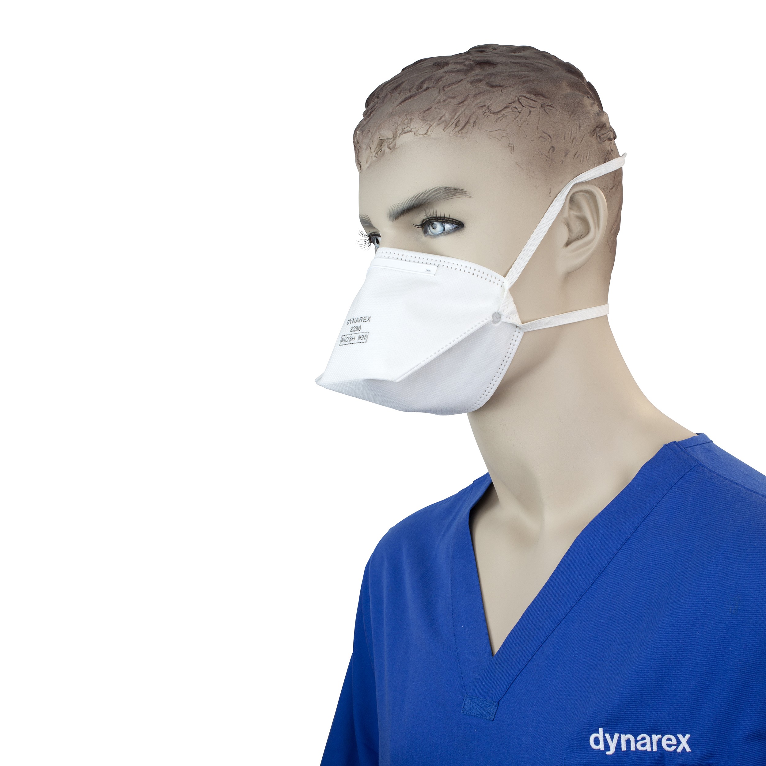 Dynarex Resp-O2 N95 Particulate Respirator Mask, Flat Folded