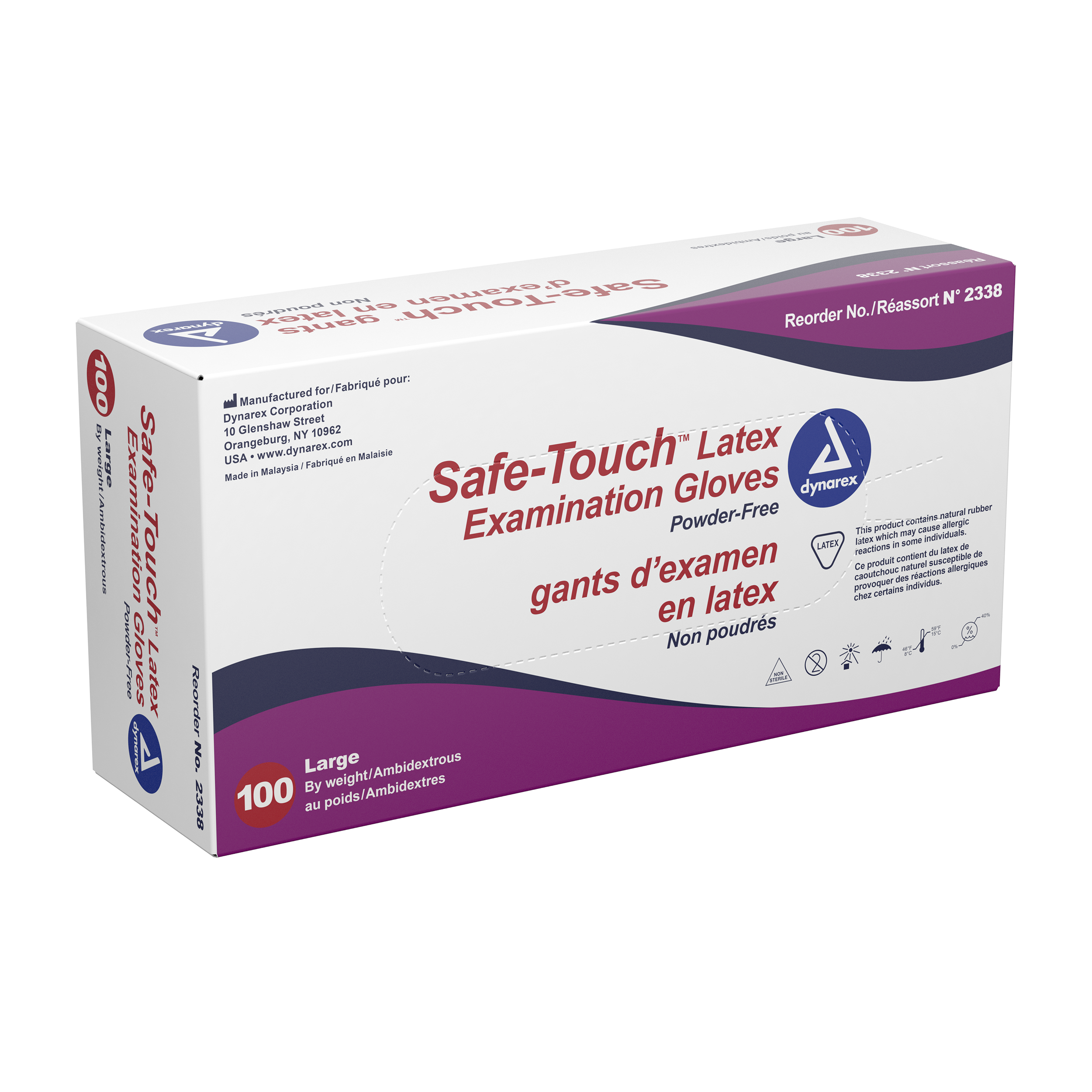 Safe-Touch Latex Exam Gloves are high-quality, polymer-lined gloves designed for enhanced protection and performance