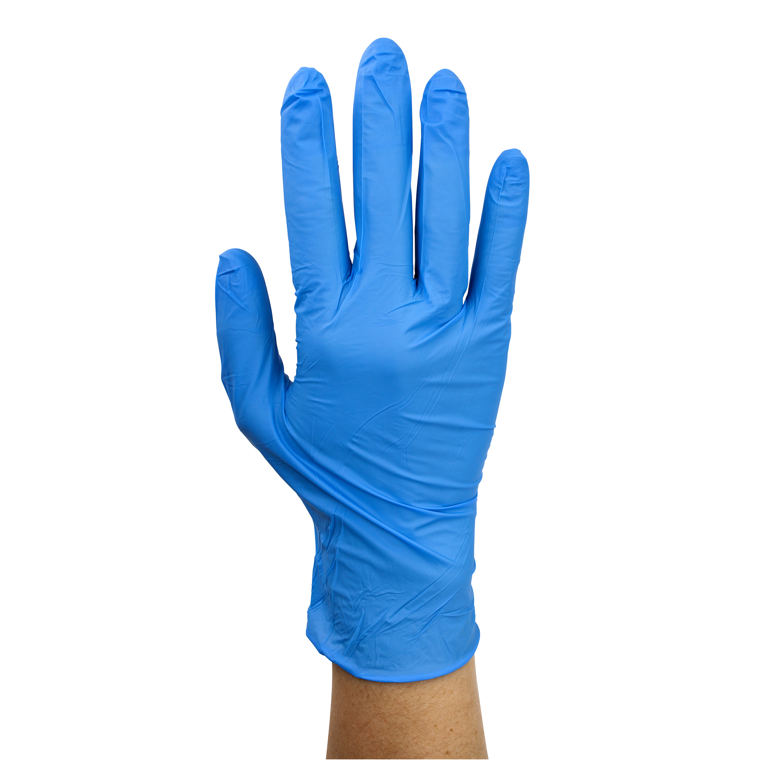 Dynarex Safe-Touch Blue Nitrile Exam Gloves - Non-Latex