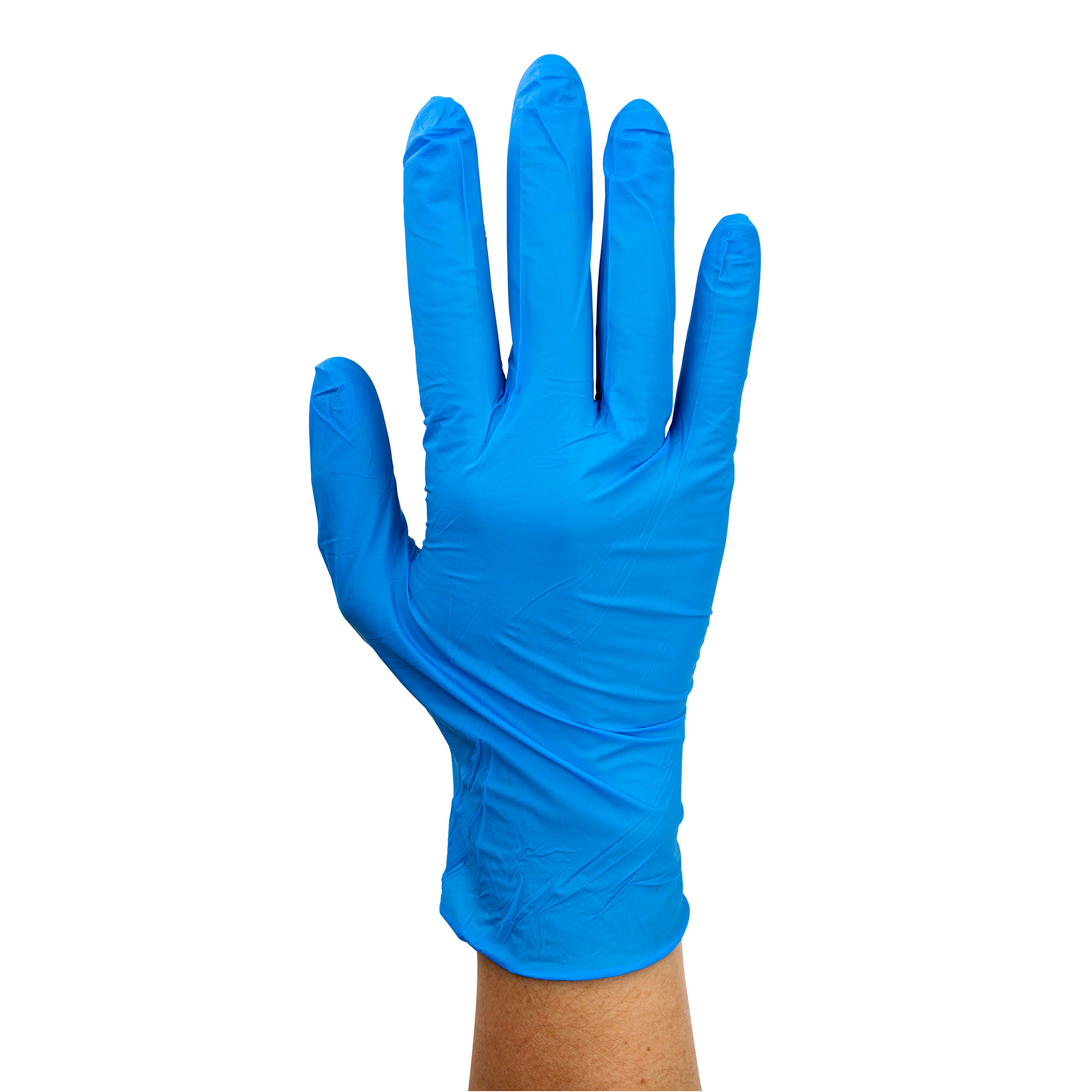 Dynarex Safe-Touch Blue Nitrile Exam Gloves - Non-Latex