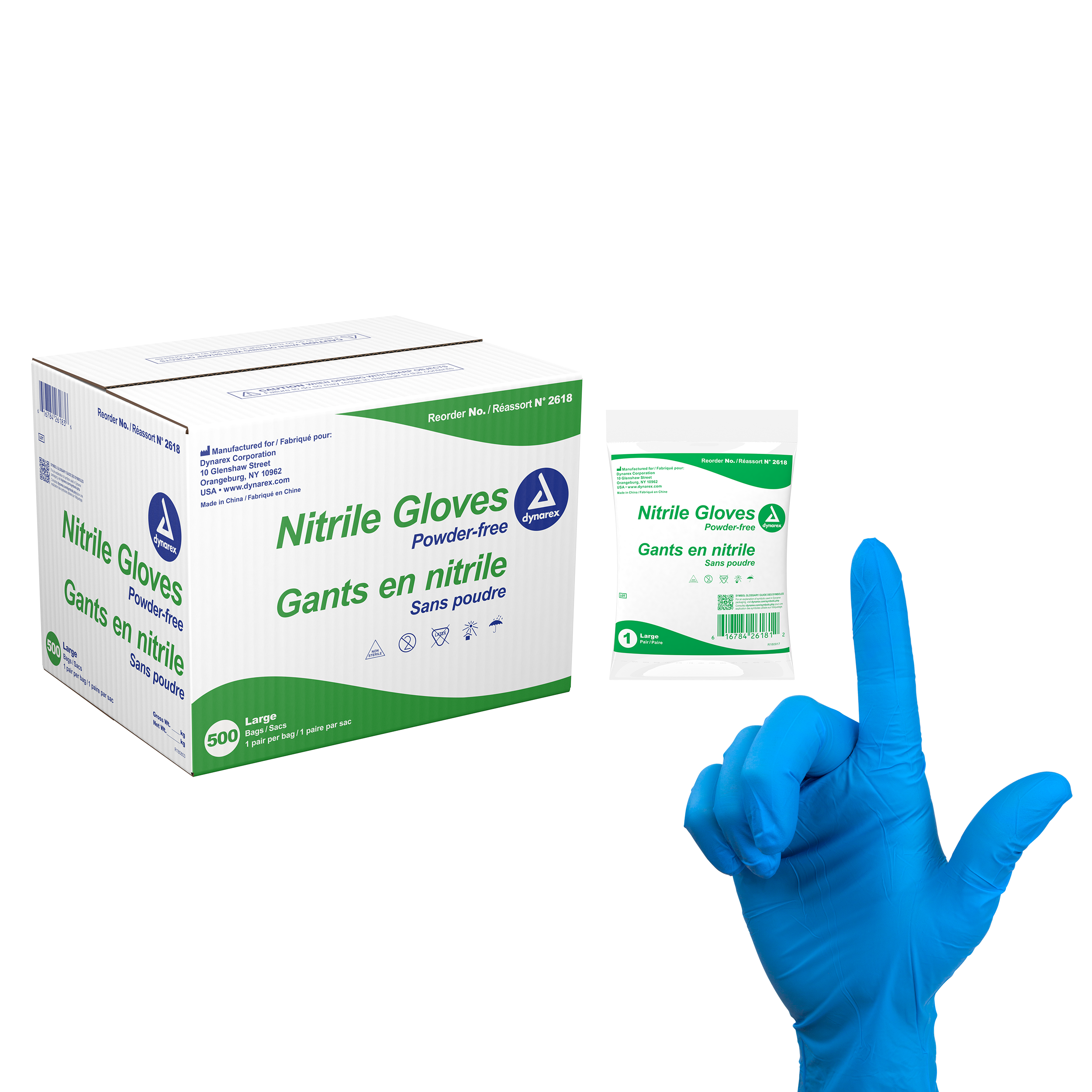 Dynarex Nitrile Exam Gloves In A Bag