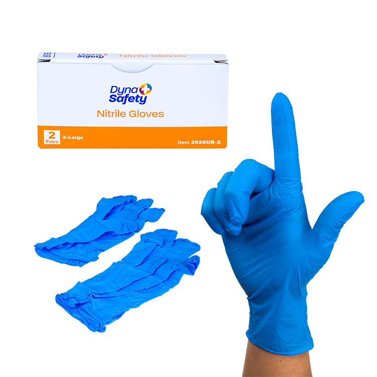 Dynarex Nitrile Gloves 2 pair/unit, X-Large
