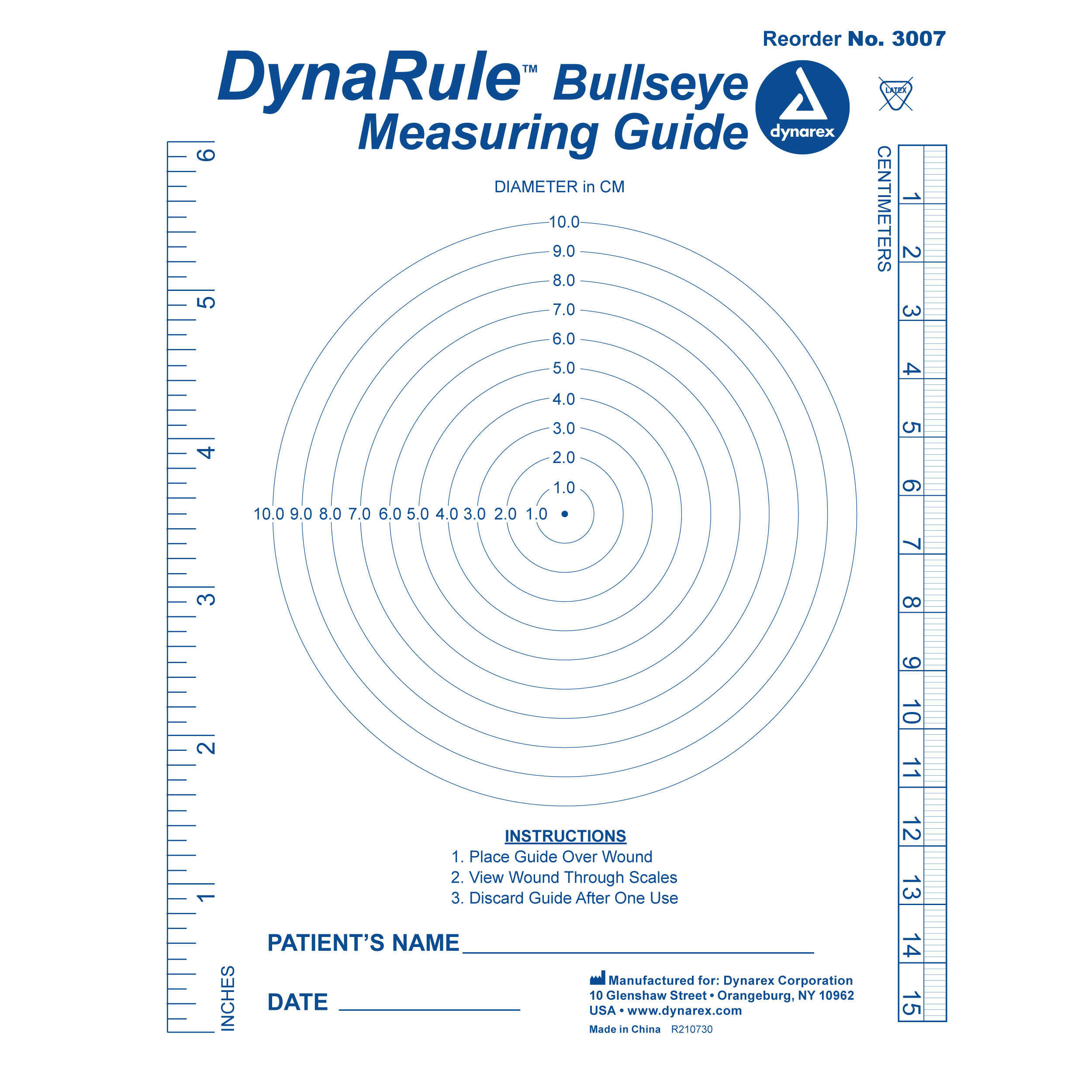 Dürma+ DynaRule Bullseye Measuring Guide