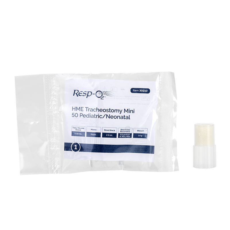 Dynarex Resp-O2 HME Tracheostomy Mini 50, Pediatric/Neonatal