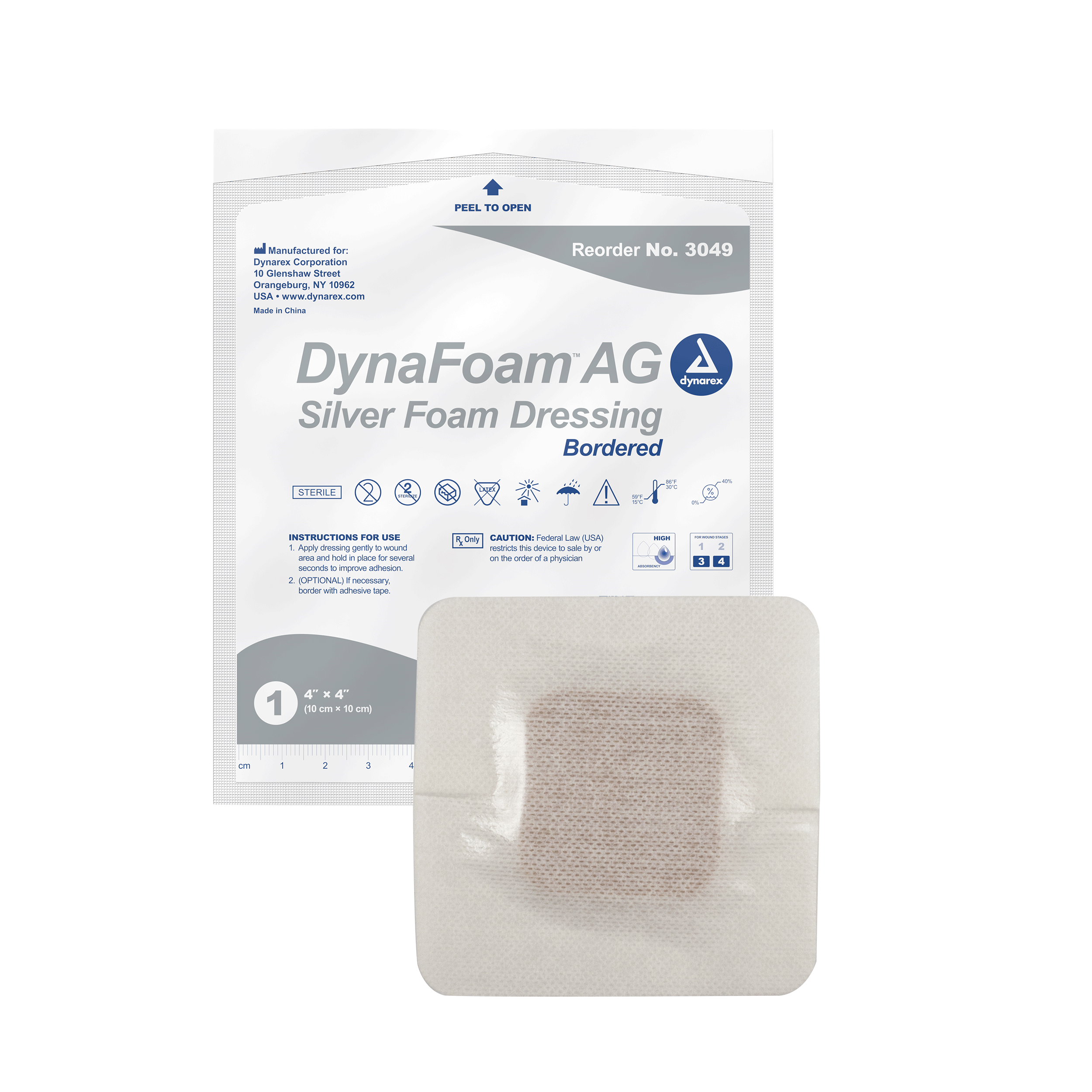 Dynarex DynaFoam AG - Bordered Silver Foam