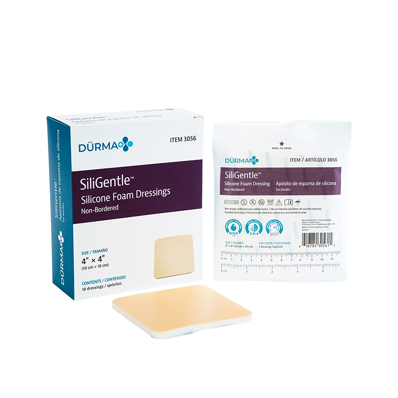 Dürma+ SiliGentle Silicone Foam Dressings are soft, highly absorbent dressings with a vapor-permeable waterproof film