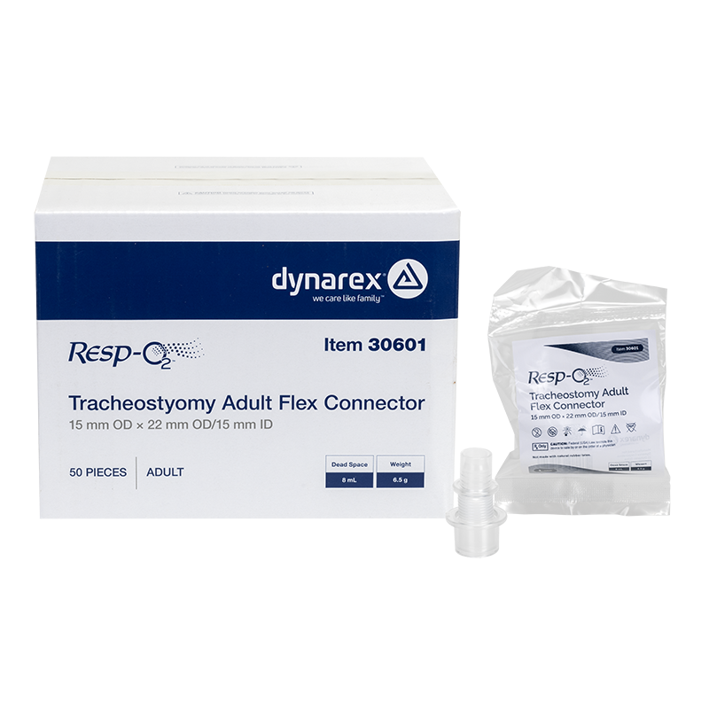 Dynarex Resp-O2 Tracheostomy Adult Flex Connector