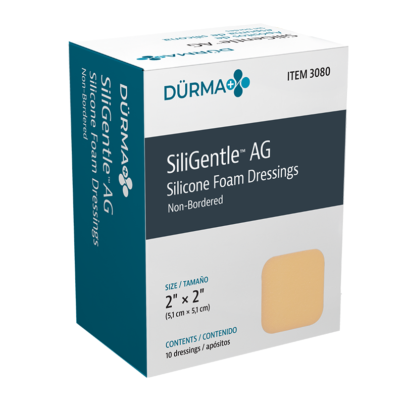 Dynarex SiliGentle AG - Silver Silicone Foam Dressing