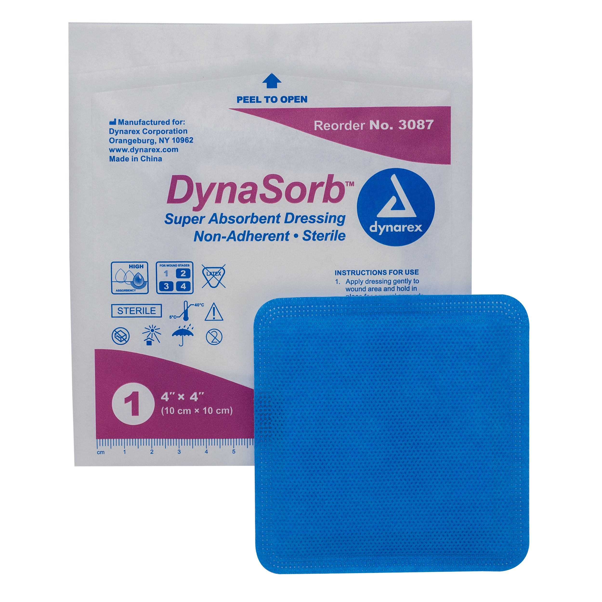 Dynarex DynaSorb - Super Absorbent Dressing, Non-Adhering