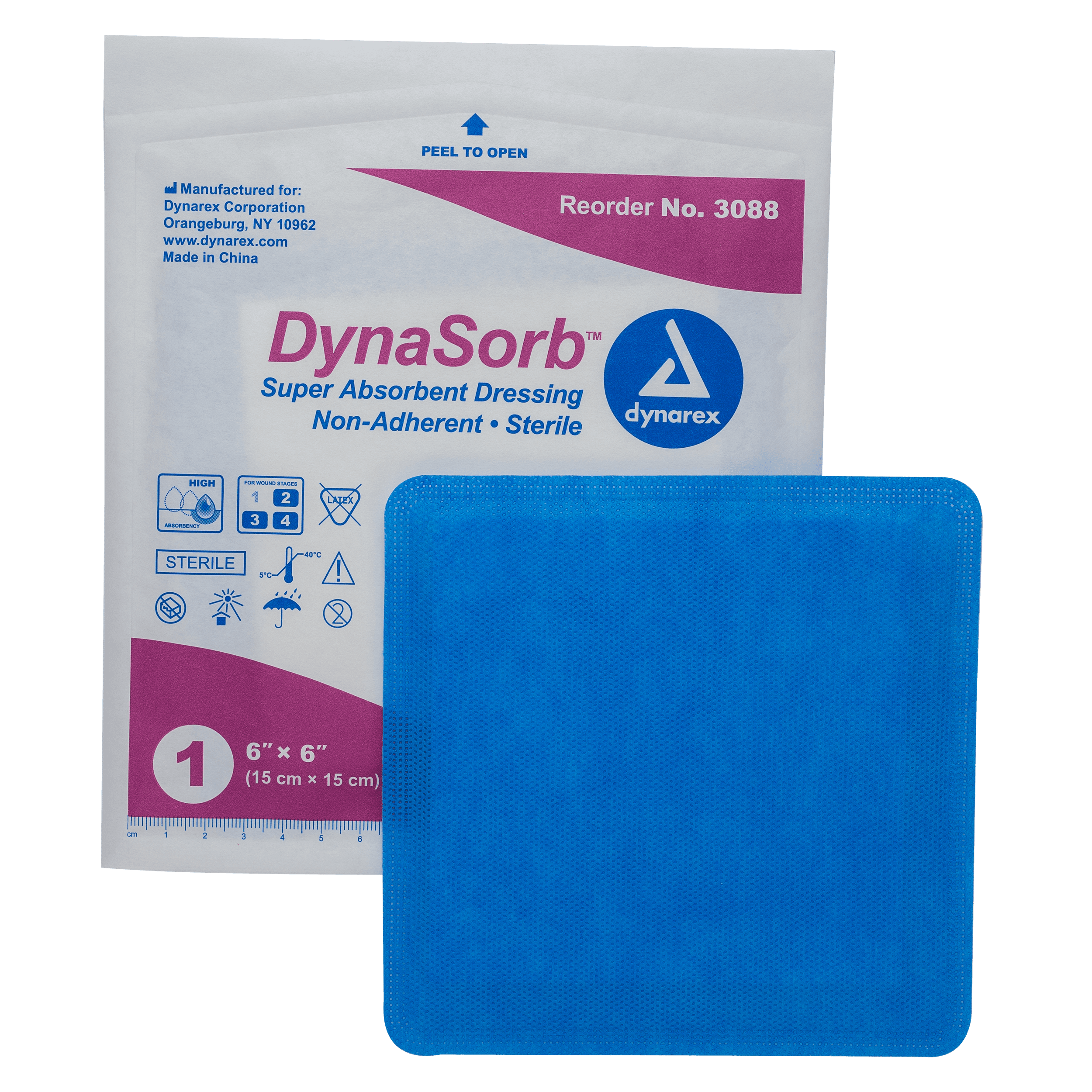 Dynarex DynaSorb - Super Absorbent Dressing, Non-Adhering