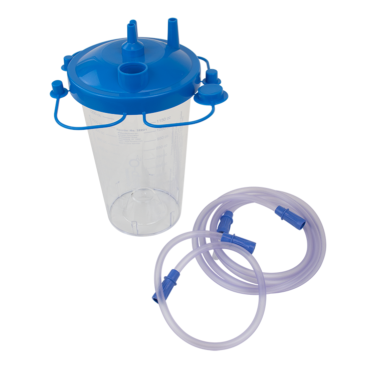 Dynarex Resp-O2 Disposable Suction Canister w/ Float Valve Shutoff