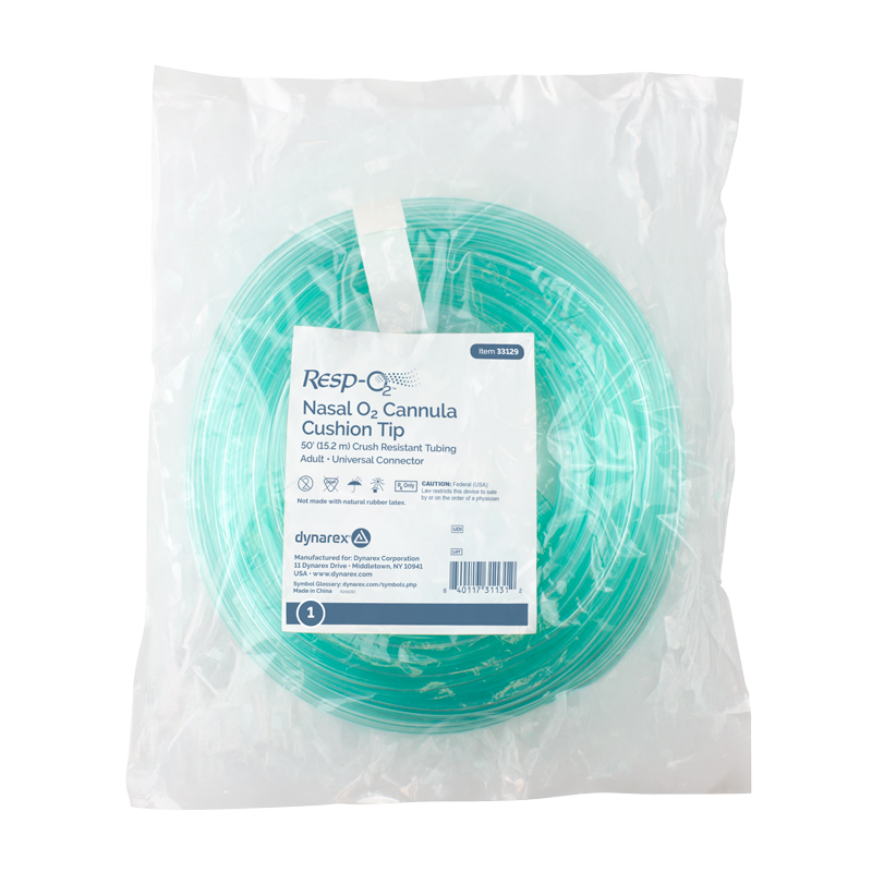 Dynarex Resp-O2 Nasal Oxygen Cannulas with Cushion Tips