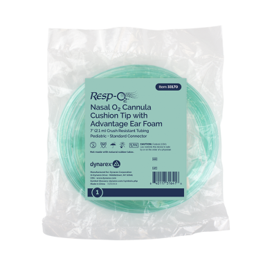 Dynarex Resp-O2 Nasal Oxygen Cannulas with Cushion Tips and Advantage Ear Foam