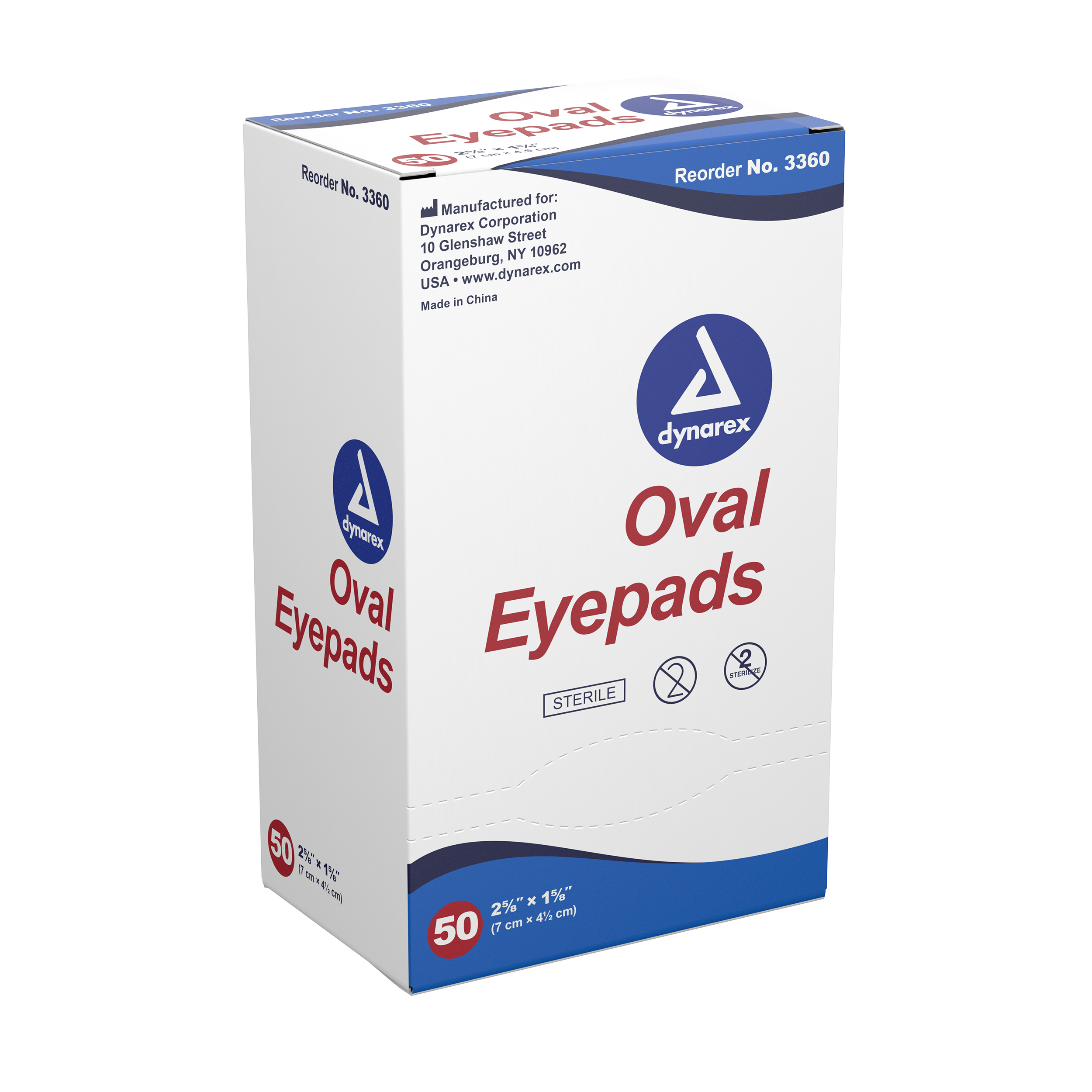 DynaSafety Oval Eye Pads are sterile, oval-shaped pads designed to fit in the contours of the eye cavity
