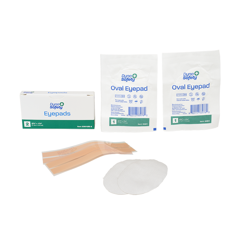 DynaSafety Oval Eye Pads are sterile, oval-shaped pads designed to fit in the contours of the eye cavity