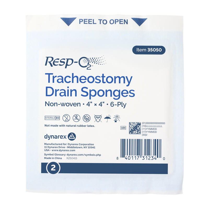 Resp-O2™ Tracheostomy Drain Sponges
