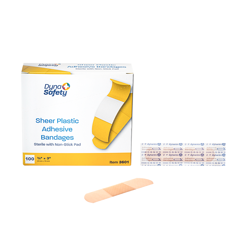 DynaSafety Sheer Plastic Adhesive Bandages