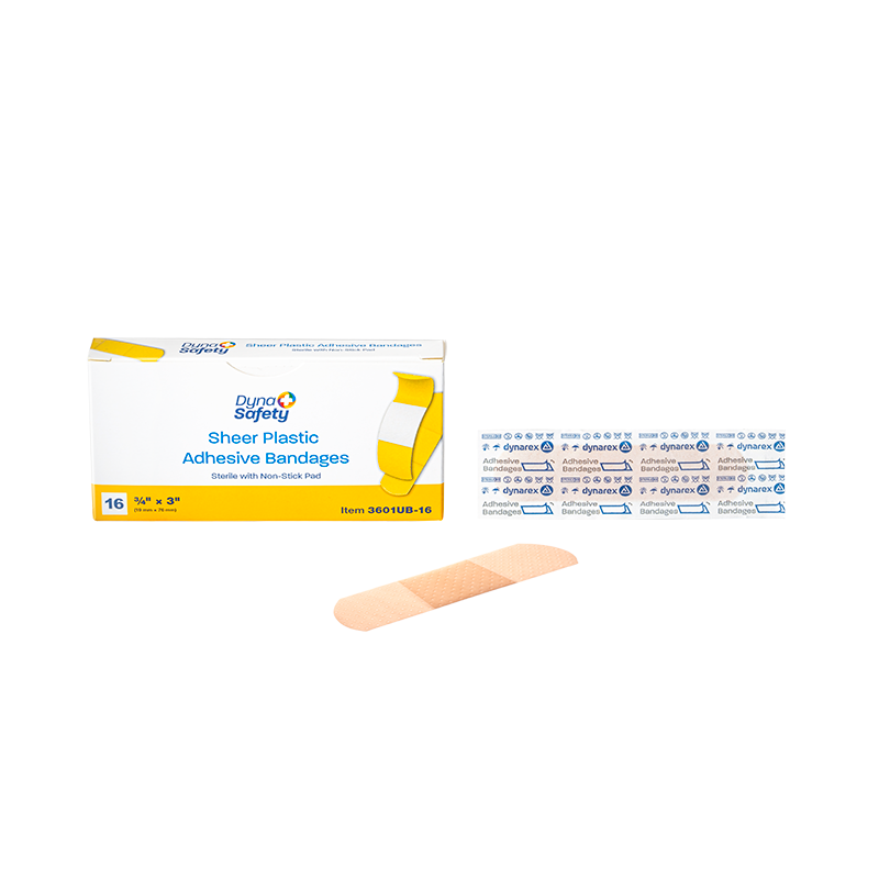 DynaSafety Sheer Plastic Adhesive Bandages