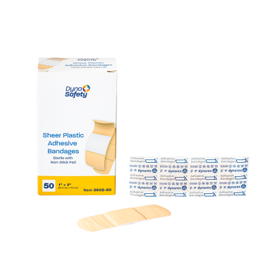 DynaSafety Sheer Plastic Adhesive Bandages