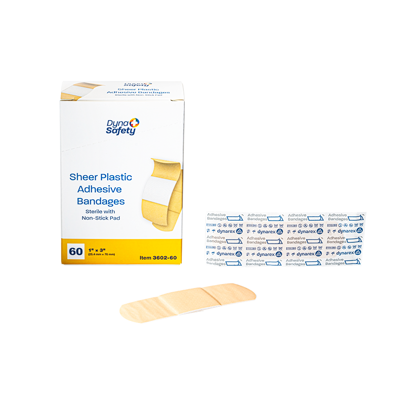DynaSafety Sheer Plastic Adhesive Bandages
