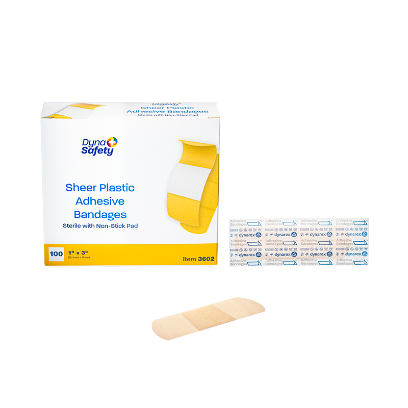 DynaSafety Sheer Plastic Adhesive Bandages