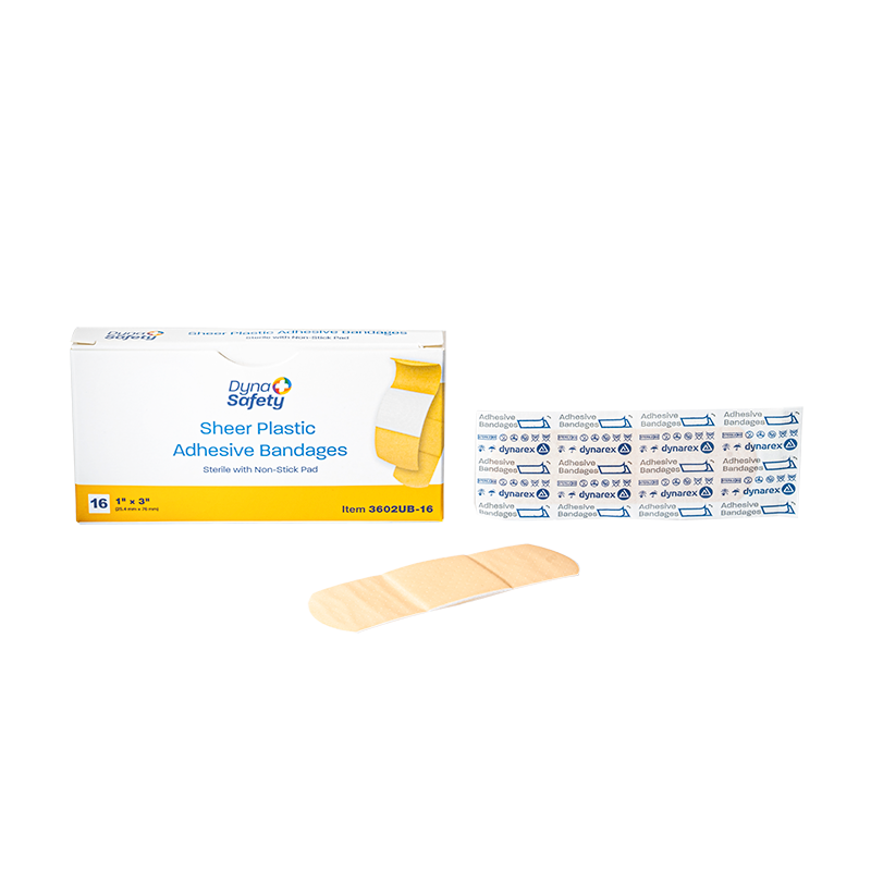 DynaSafety Sheer Plastic Adhesive Bandages