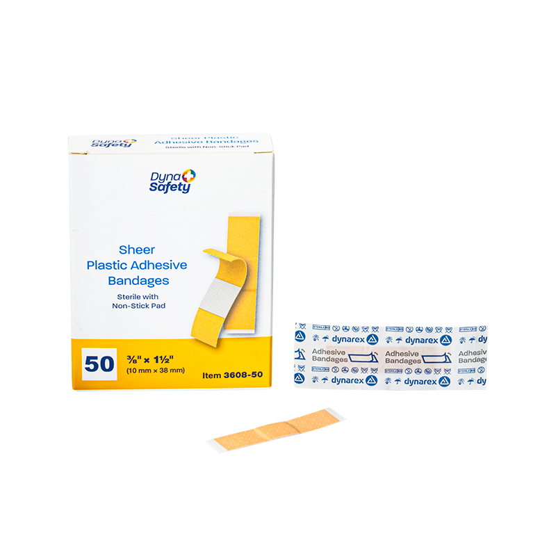 DynaSafety Sheer Plastic Adhesive Bandages