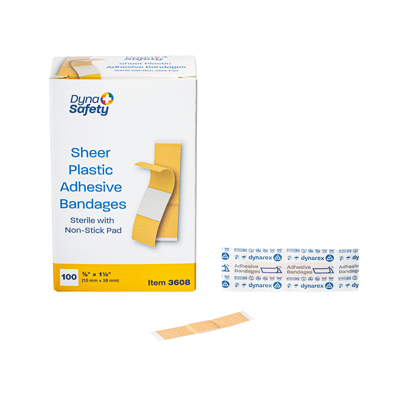 DynaSafety Sheer Plastic Adhesive Bandages