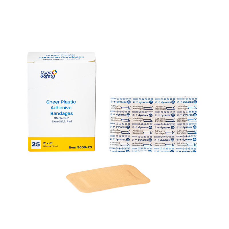 DynaSafety Sheer Plastic Adhesive Bandages
