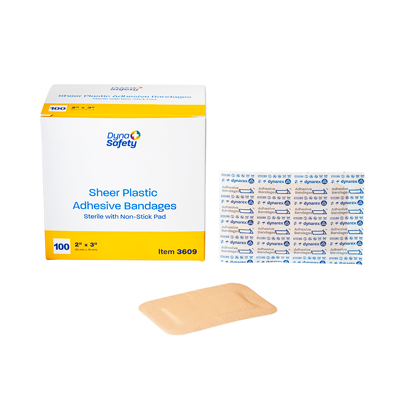 DynaSafety Sheer Plastic Adhesive Bandages