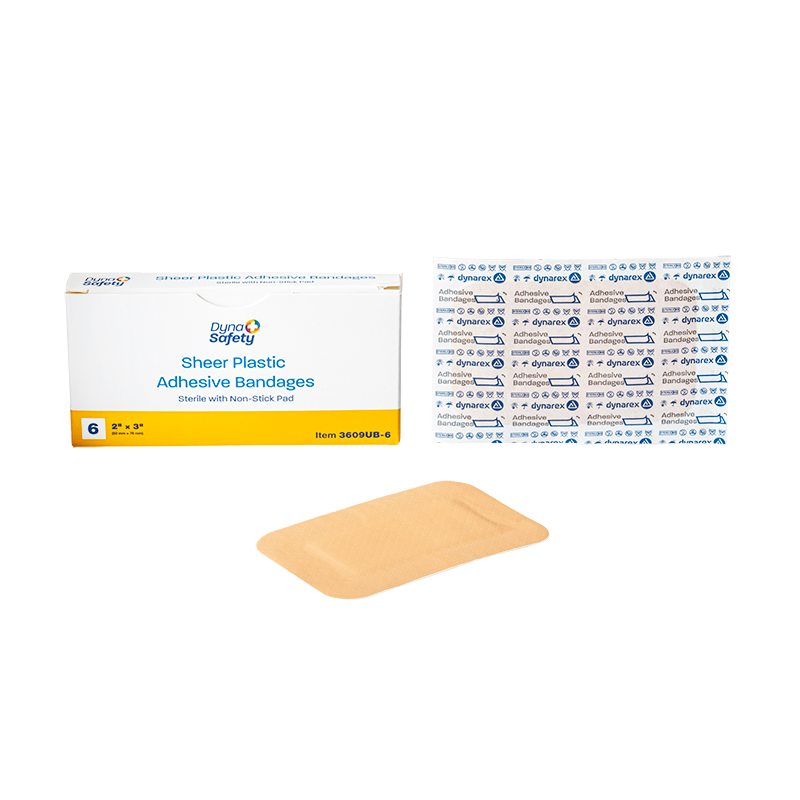 DynaSafety Sheer Plastic Adhesive Bandages
