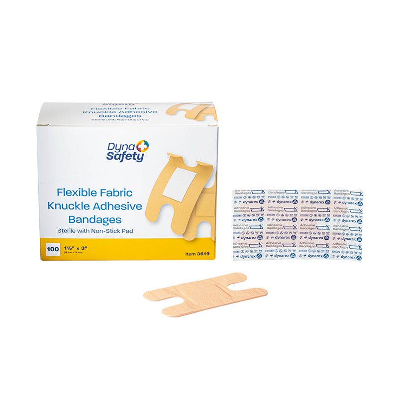 Dynarex Adhesive Fabric Bandages Knuckle - Sterile
