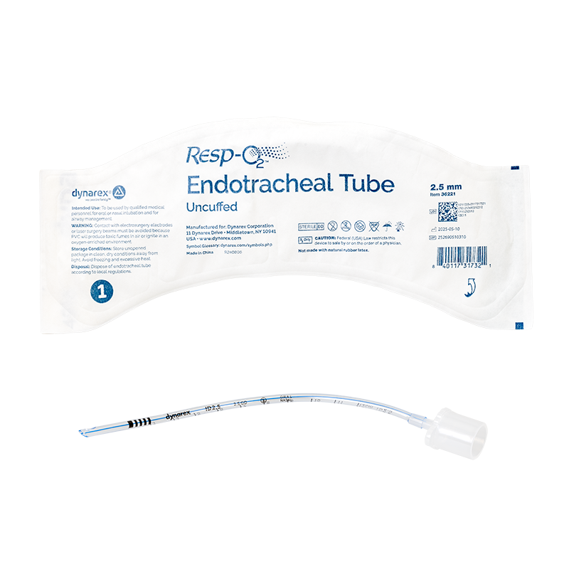 Dynarex Resp-O2 Endotracheal Tubes - Uncuffed