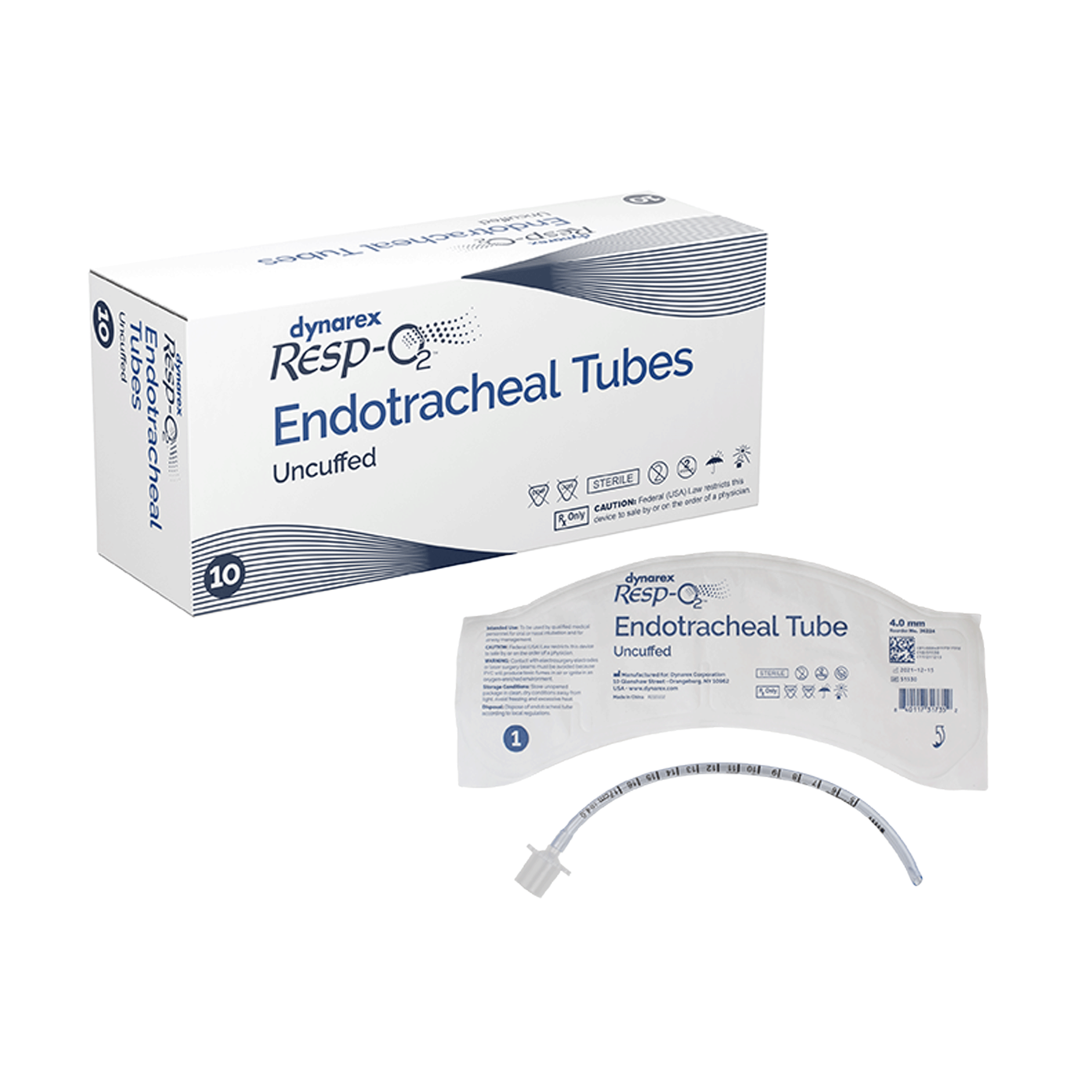 Dynarex Resp-O2 Endotracheal Tubes - Uncuffed