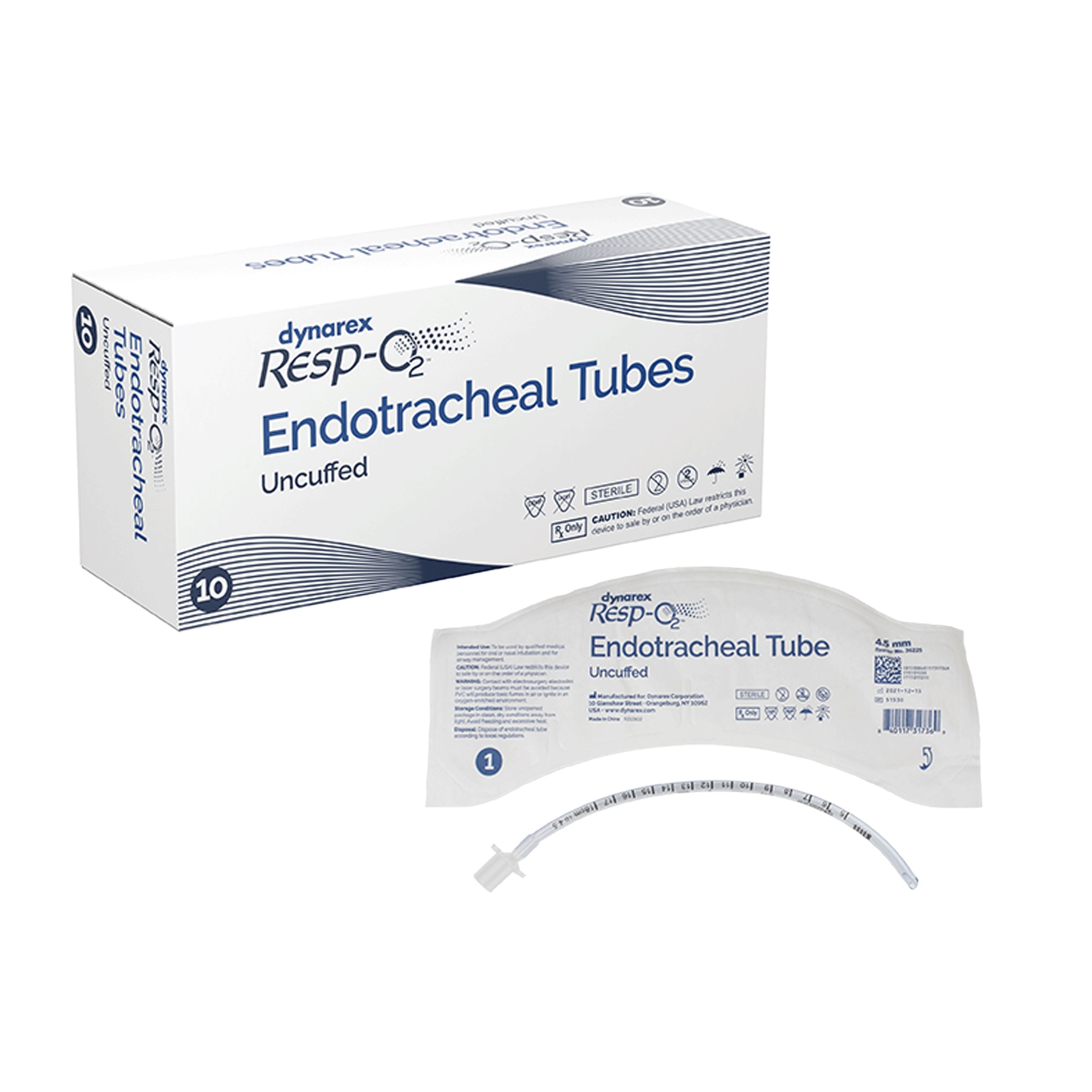Dynarex Resp-O2 Endotracheal Tubes - Uncuffed