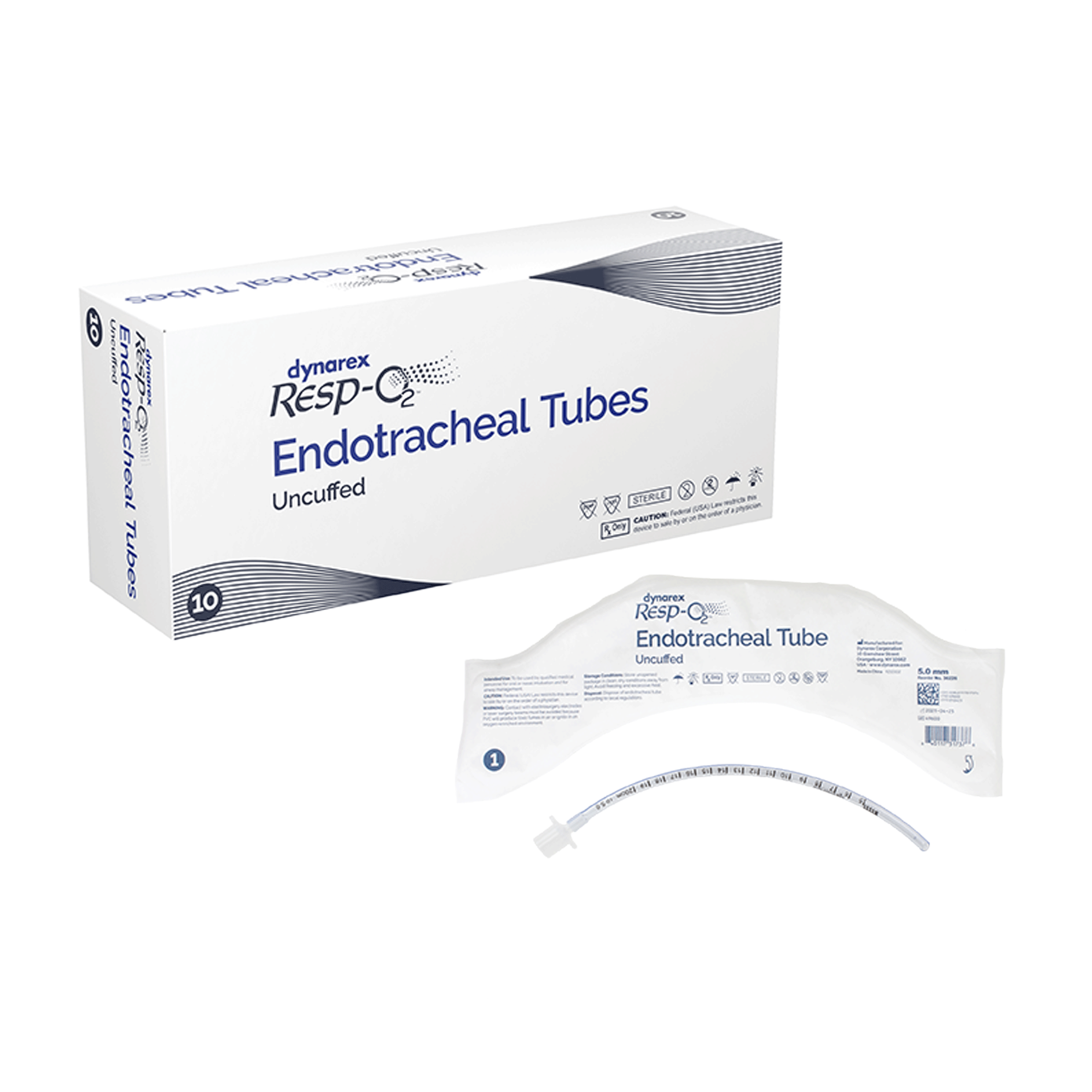 Dynarex Resp-O2 Endotracheal Tubes - Uncuffed