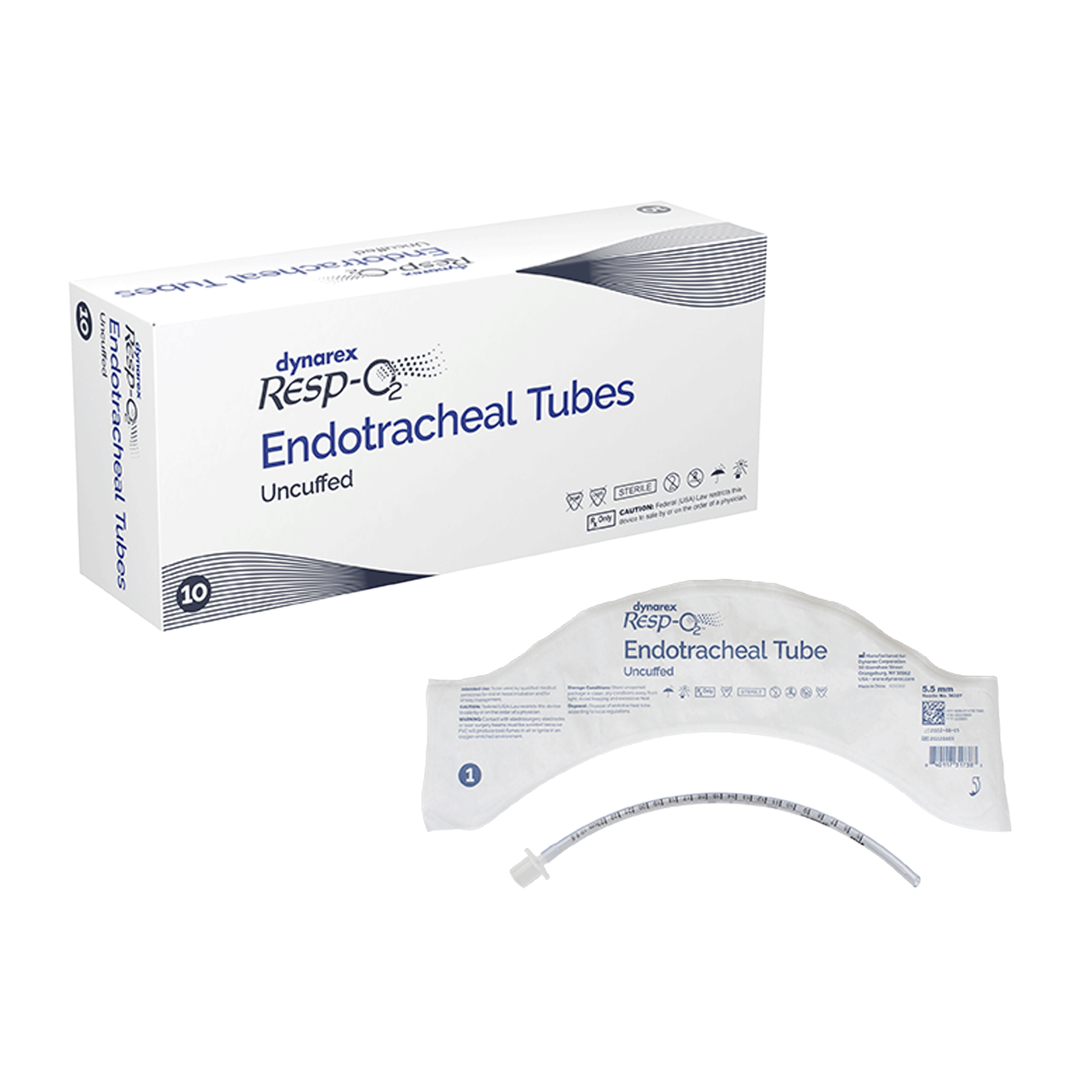 Dynarex Resp-O2 Endotracheal Tubes - Uncuffed