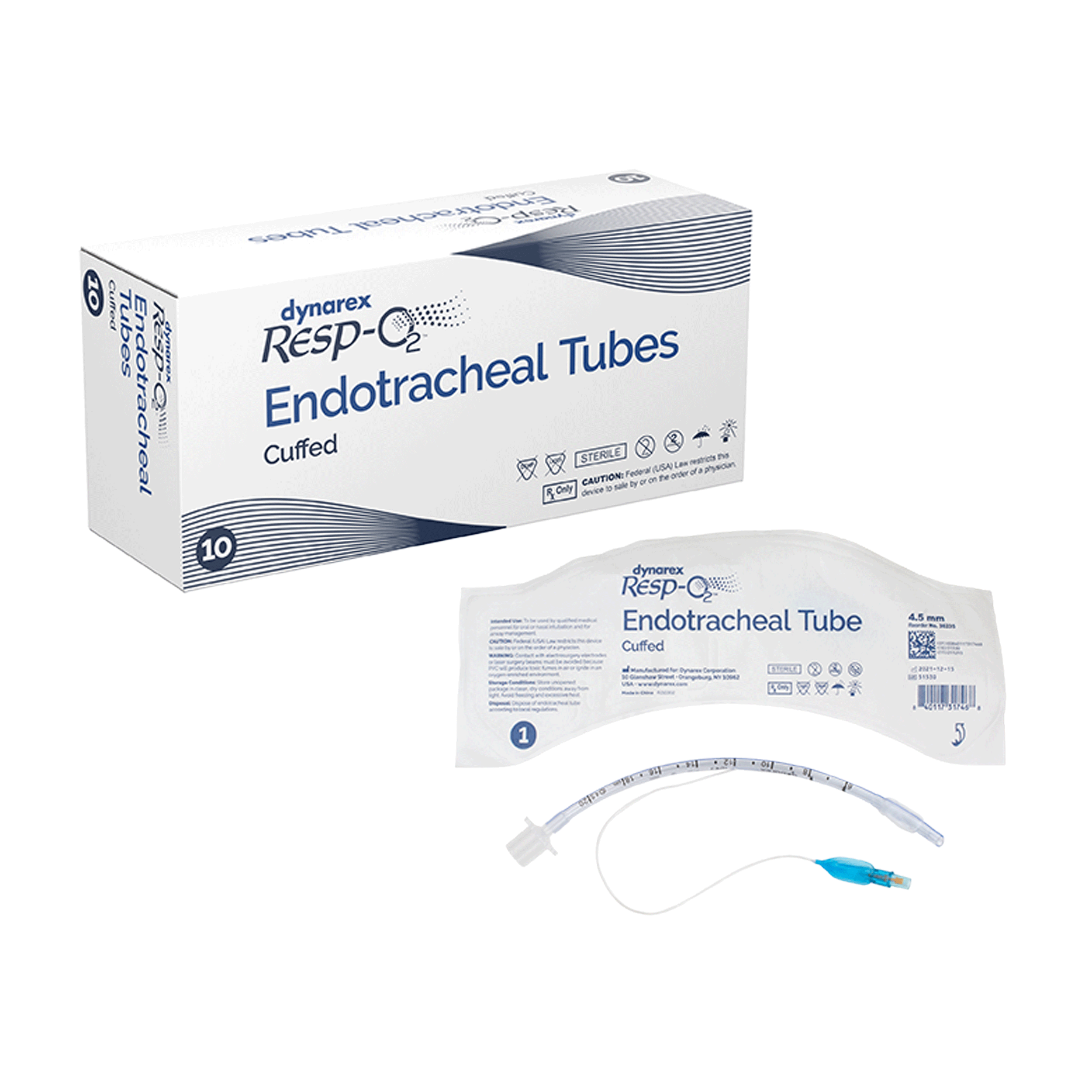 Dynarex Resp-O2 Endotracheal Tubes - Cuffed