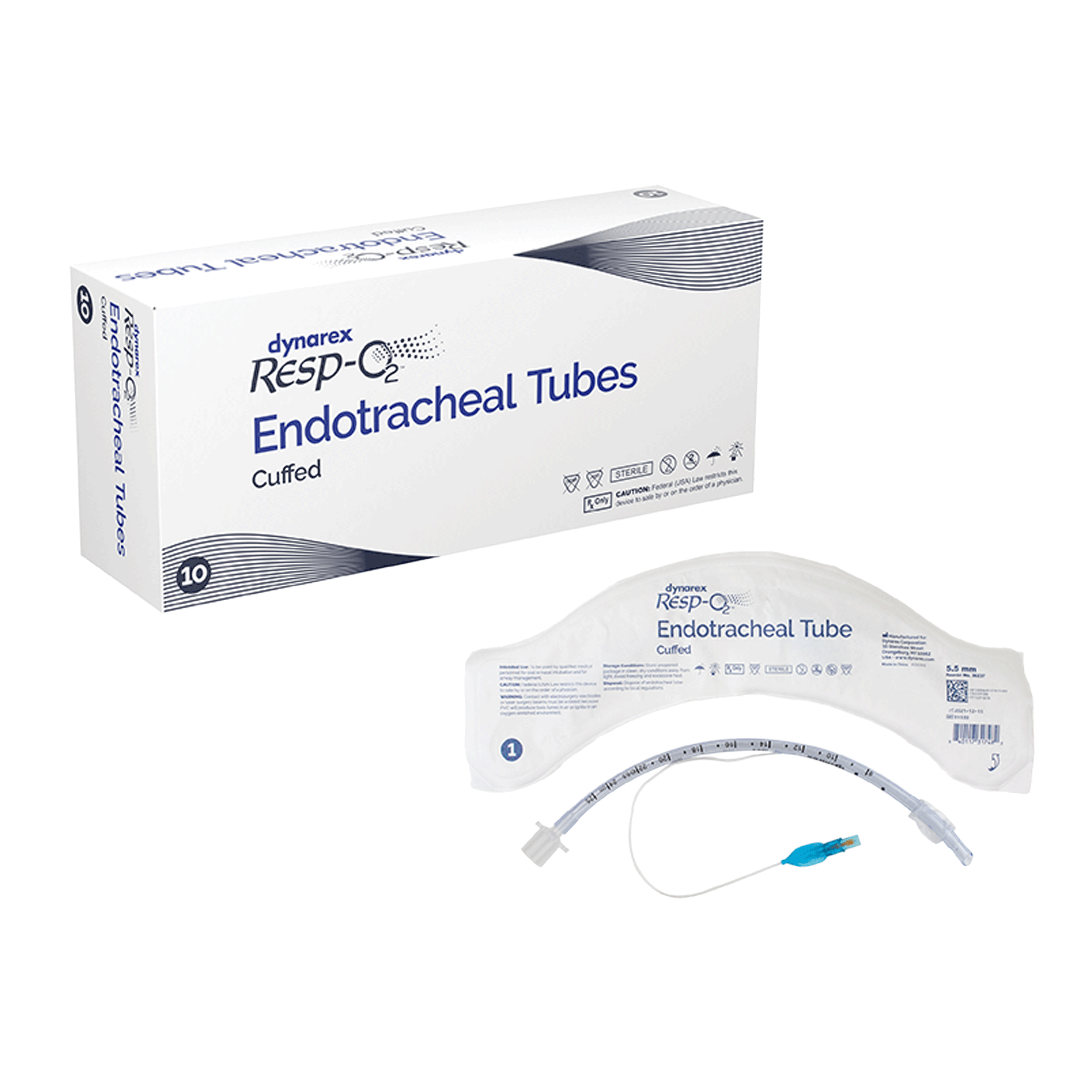 Dynarex Resp-O2 Endotracheal Tubes - Cuffed