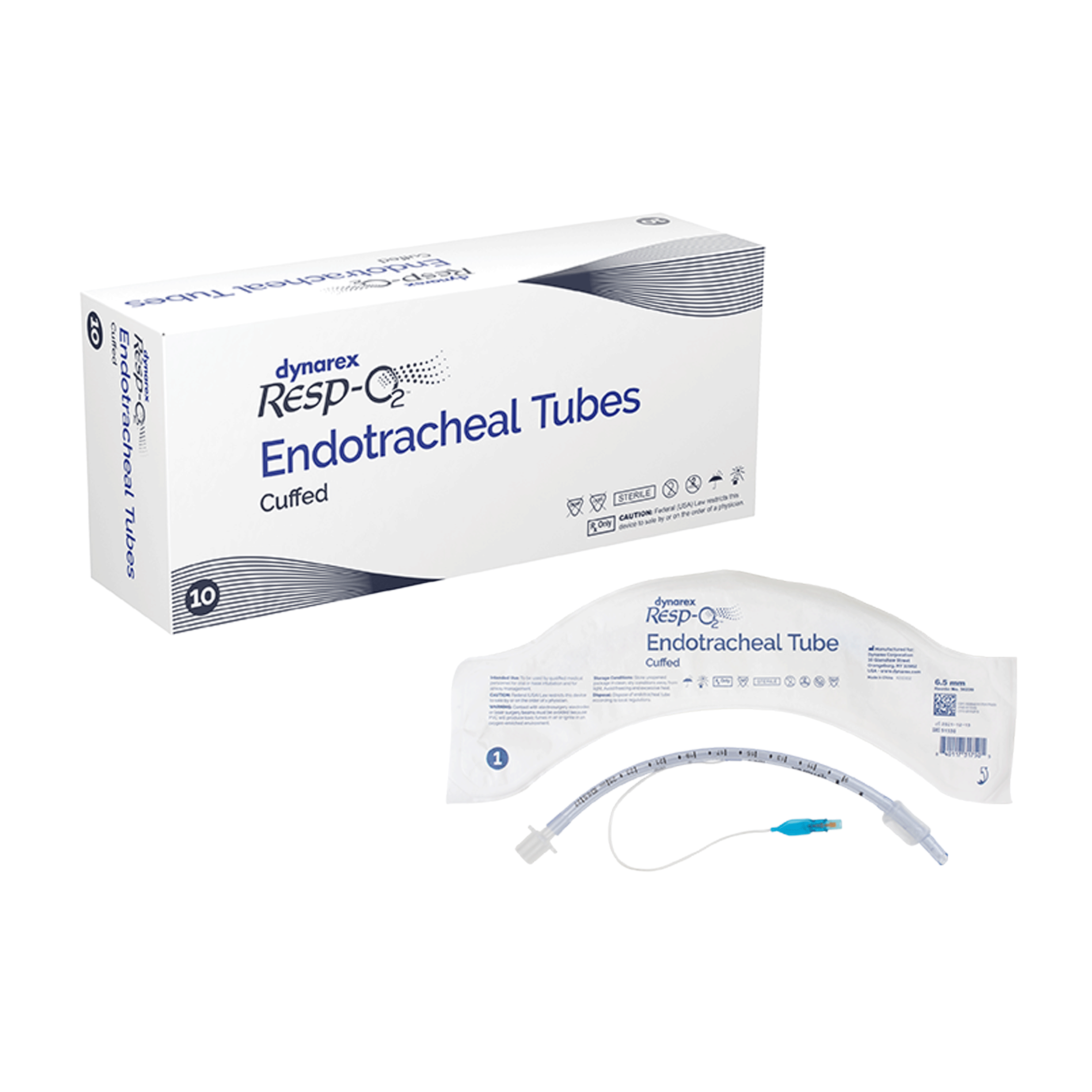 Dynarex Resp-O2 Endotracheal Tubes - Cuffed