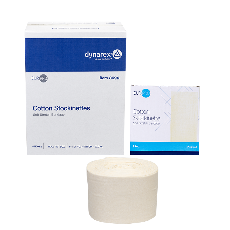 CurPro Cotton Stockinettes are tubular bandages designed for enhanced skin protection under casts or splints