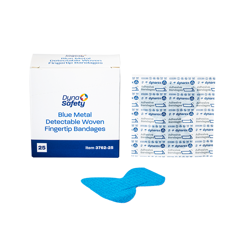 Dynarex Blue Metal Detectable Woven Bandage Fingertip