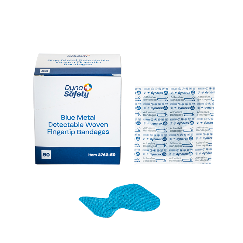 Dynarex Blue Metal Detectable Woven Bandage Fingertip
