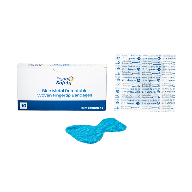 Dynarex Blue Metal Detectable Woven Bandage Fingertip