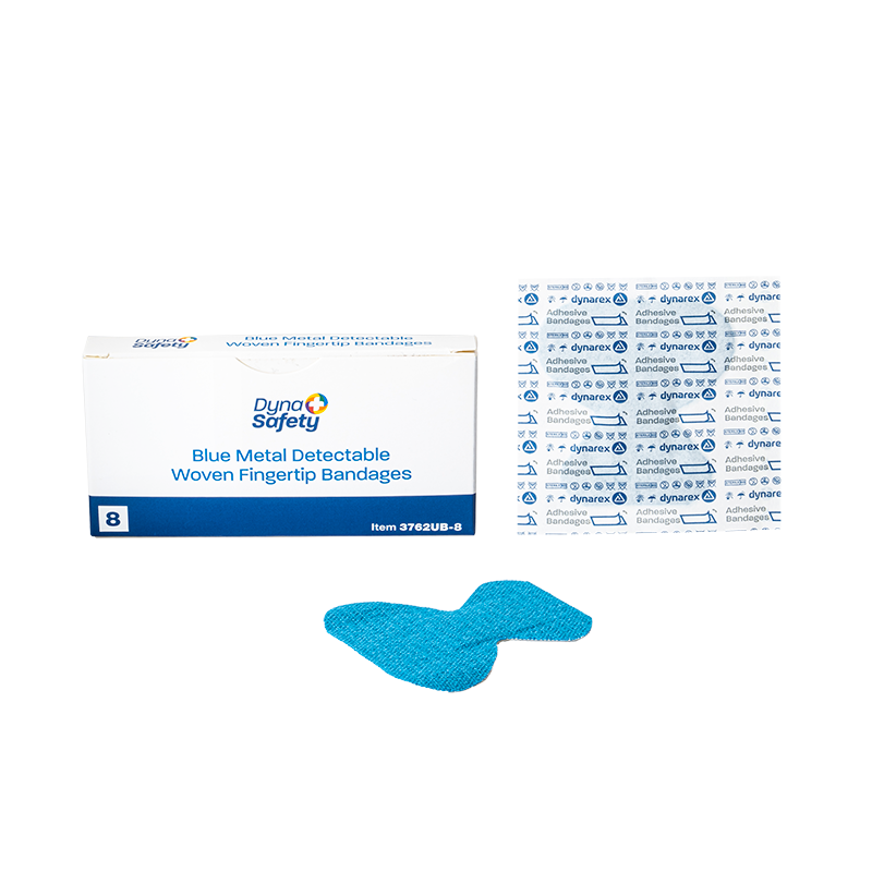 Dynarex Blue Metal Detectable Woven Bandage Fingertip