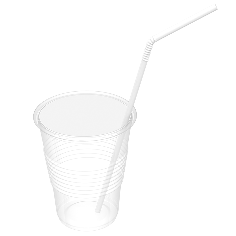 Dynarex Flexible Plastic Drinking Straws