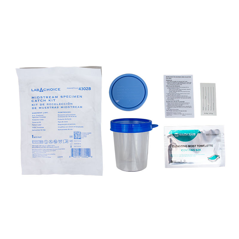 LabChoice Midstream Specimen Catch Kit contains essential components for efficient and hygienic urine collection